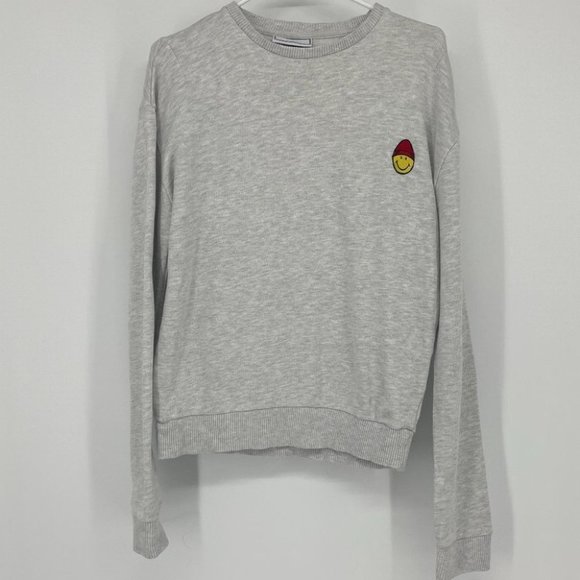 Ami Paris Alexandre Mattiusi Smiley patch crewneck pullover medium Heather grey - Picture 11 of 16
